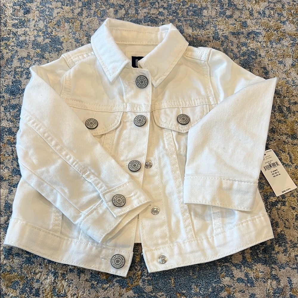 NWT GAP White Denim Kids Jacket
